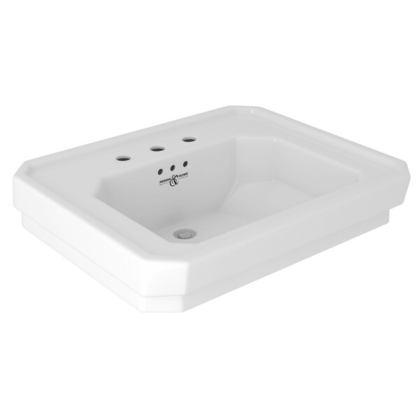 Deco 25 Inch Sink and Pedestal - White | Model Number: U.2933WH-related